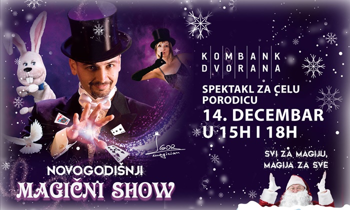 Novogodišnji Magični Show u Kombank dvorani 14. decembra