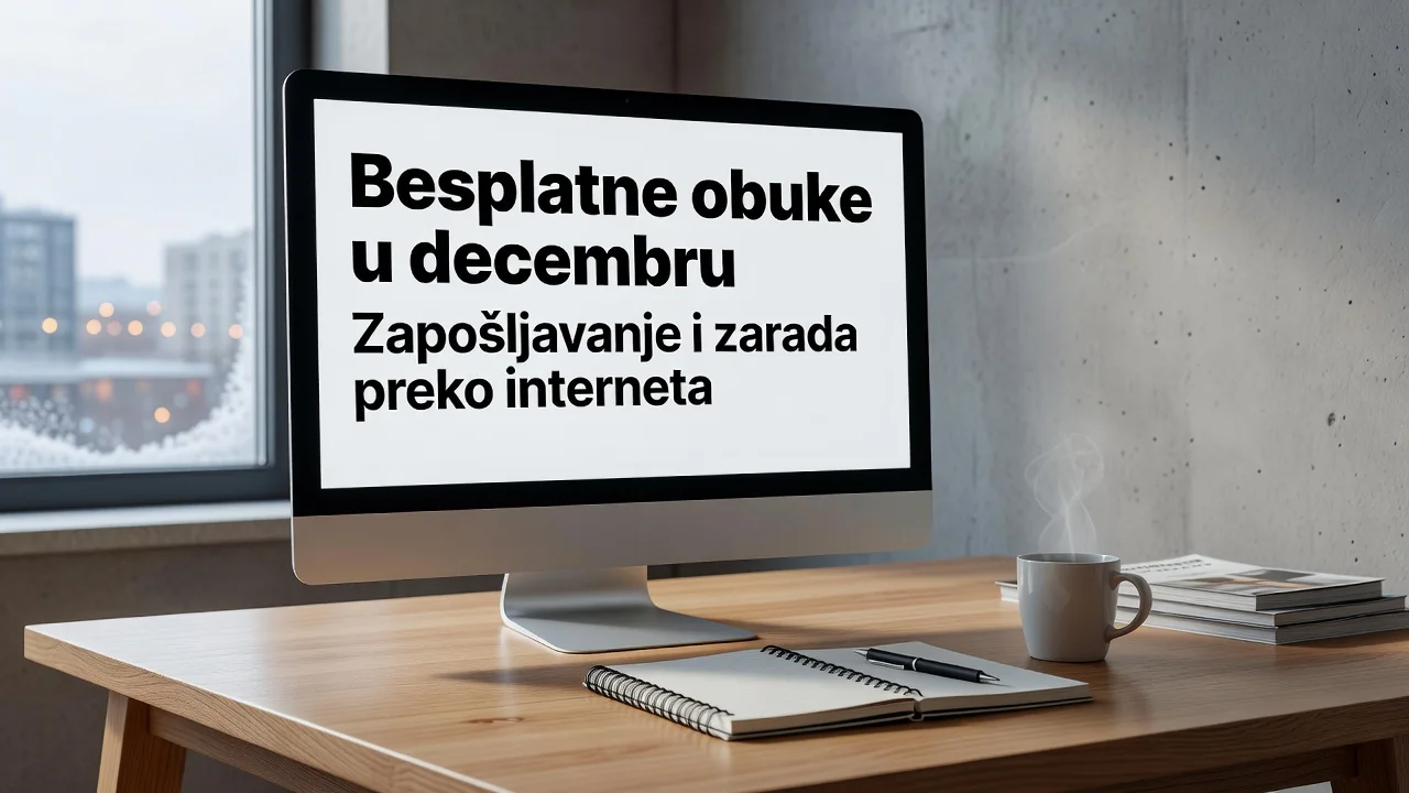 Besplatne obuke u decembru: Zapošljavanje i zarada preko interneta